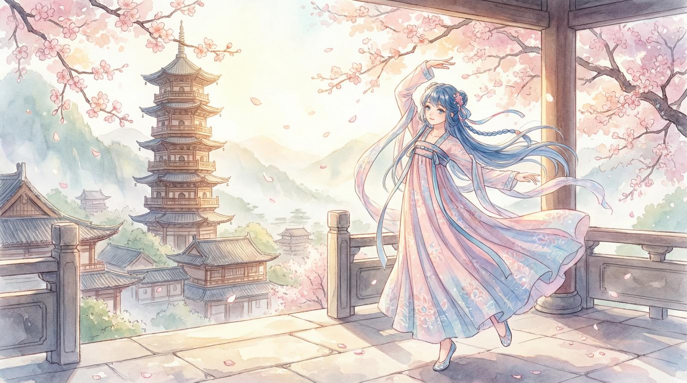 福利姬古风汉服舞蹈视频